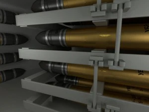 t-34-85 interior-engine bay full camo 3D Model