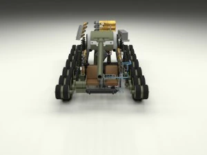 t-34-85 interior-engine bay full camo 3D Model