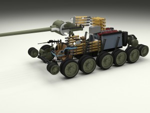 t-34-85 interior-engine bay full camo Modelo 3D