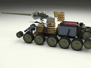 t-34-85 interior-engine bay full camo 3D Model