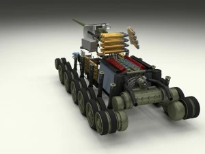 t-34-85 interior-engine bay full camo 3D Model