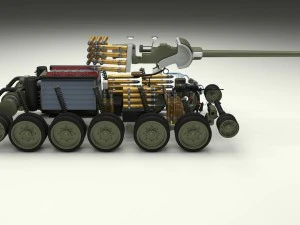 t-34-85 interior-engine bay full camo 3D Model
