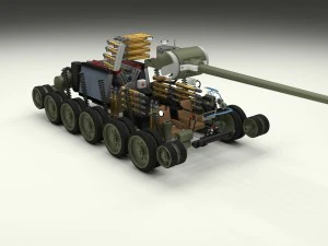 t-34-85 interior-engine bay full camo 3D Model