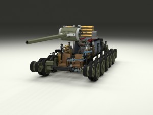 t-34-85 interior-engine bay full camo Modelo 3D