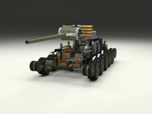 t-34-85 interior-engine bay full camo 3D Model