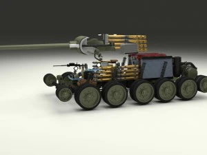 t-34-85 interior-engine bay full camo 3D Model