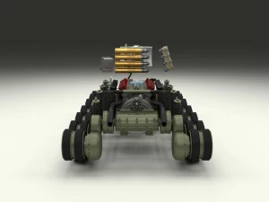 t-34-85 interior-engine bay full camo 3D Model