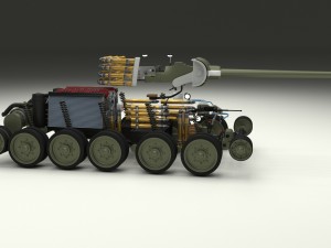 t-34-85 interior-engine bay full camo Modelo 3D