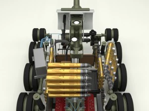 t-34-85 interior-engine bay full camo 3D Model