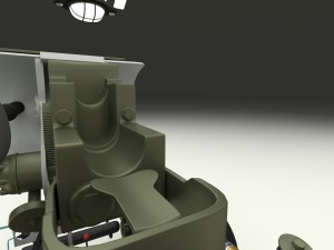 t-34-85 interior-engine bay full camo Modelo 3D