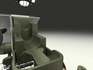 t-34-85 interior-engine bay full camo 3D Model