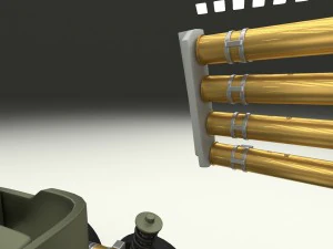 t-34-85 interior-engine bay full camo 3D Model
