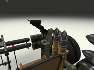 t-34-85 interior-engine bay full camo 3D Model