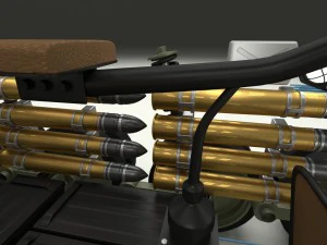 t-34-85 interior-engine bay full camo 3D Model