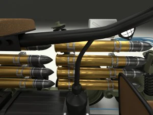 t-34-85 interior-engine bay full camo 3D Model