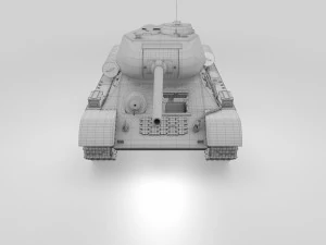 t-34-85 interior-engine bay full camo 3D Model