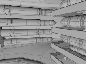 t-34-85 interior-engine bay full camo 3D Model