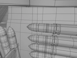 t-34-85 interior-engine bay full camo 3D Model