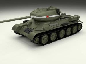 t-34-85 tank 3D Model