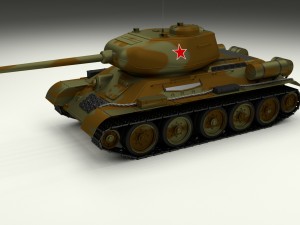 t-34-85 tank camo 3D 模型