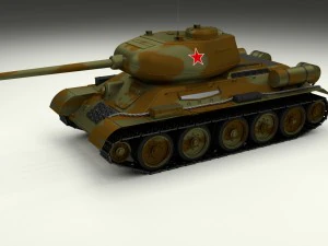 камуфляж танка Т-34-85 3D Модель