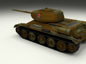 t-34-85 tank camo Modelo 3D