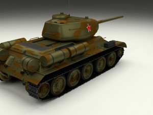 t-34-85 tank camo Modelo 3D