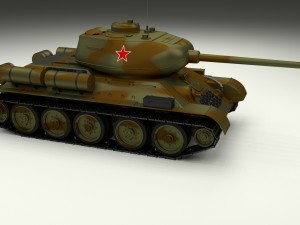 t-34-85 tank camo Modelo 3D
