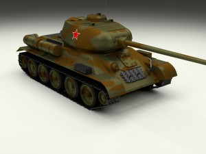 t-34-85 tank camo Modelo 3D