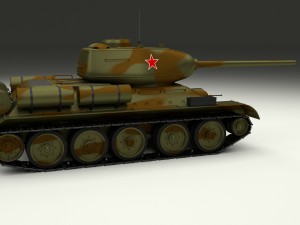 t-34-85 tank camo Modelo 3D