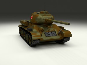 t-34-85 tank camo Modelo 3D