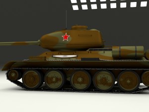 t-34-85 tank camo Modelo 3D