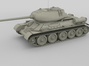 t-34-85 tank camo Modelo 3D