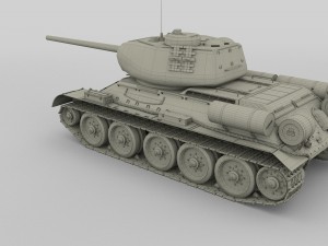 t-34-85 tank camo Modelo 3D