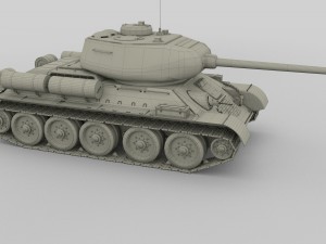 t-34-85 tank camo Modelo 3D