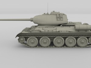 t-34-85 tank camo Modelo 3D