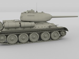 t-34-85 tank camo Modelo 3D