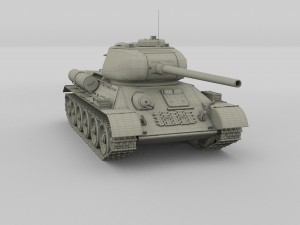 t-34-85 tank camo Modelo 3D