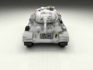 t-34-85 tank winter camo 3D Model