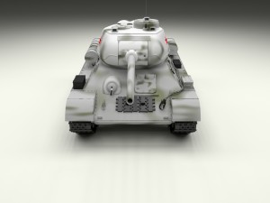 t-34-85 tank winter camo 3D मॉडल