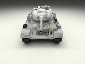 T-34-85 Panzer Wintertarn 3D Modell
