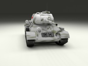 t-34-85 tank winter camo 3D 模型