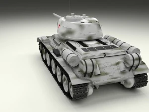 t-34-85 with interior winter camo 3D Model