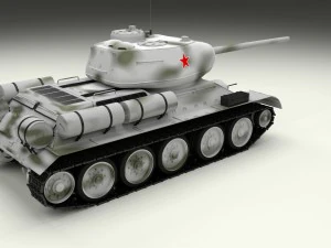 t-34-85 with interior winter camo 3D Model
