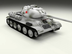 t-34-85 with interior winter camo 3D Model
