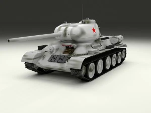 t-34-85 with interior winter camo 3D Model