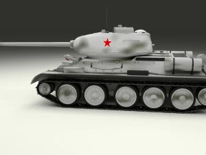 t-34-85 with interior winter camo 3D Model