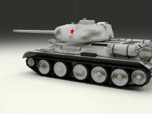 t-34-85 with interior winter camo 3D Model
