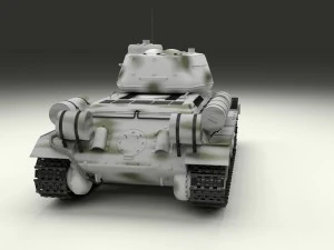 t-34-85 with interior winter camo 3D Model