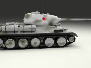 t-34-85 with interior winter camo 3D Model